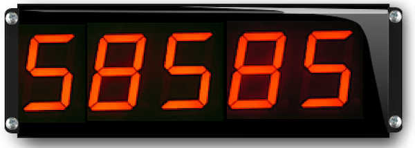 Afficheur numérique lumineux 7 segments