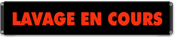 panneau lumineux Lavage en cours