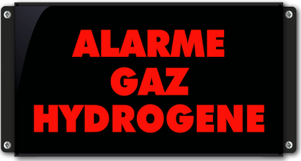 Afficheur lumineux ALARME GAZ HYDROGÈNE SREI