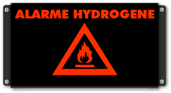 Panneau lumineux ALARME HYDROGÈNE avec pictogramme flamme