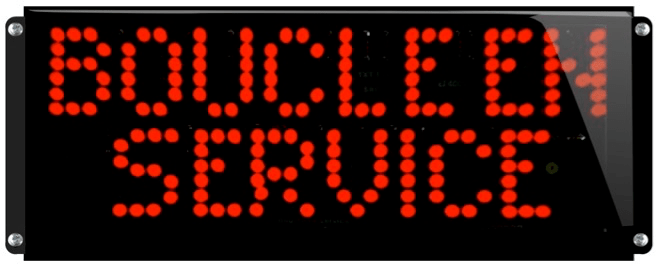 Panneau lumineux étanche boucle en service