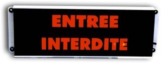 caisson lumineux entree interdite 