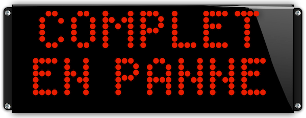 Panneau lumineux étanche boucle en service