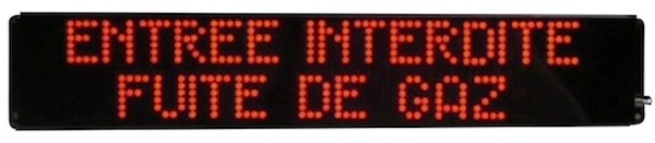 Panneau lumineux étanche Interdite Fuite de Gaz