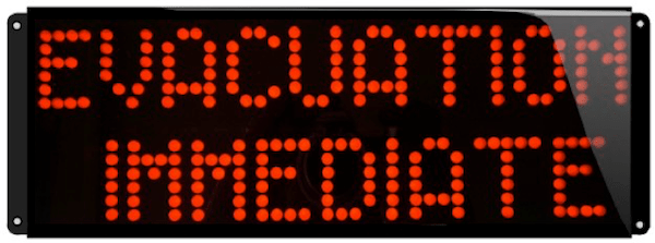 Panneau lumineux étanche évacuation immédiate