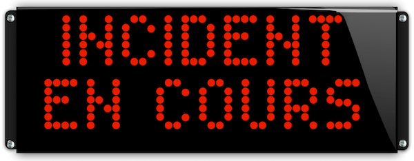 Panneau lumineux étanche mesure en cours