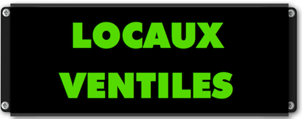 Afficheur LOCAUX VENTILÉS vert rétroéclairé