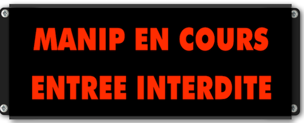 Afficheur lumineux MANIP EN COURS ENTREE INTERDITE