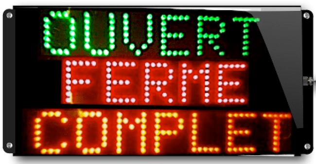 Panneau lumineux étanche parking multifonction