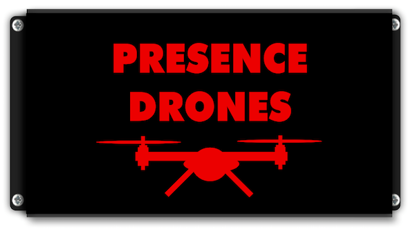 Panneau d'affichage lumineux Présence Drones avec pictogramme