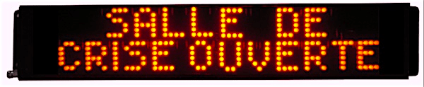Panneau lumineux étanche Salle de Crise